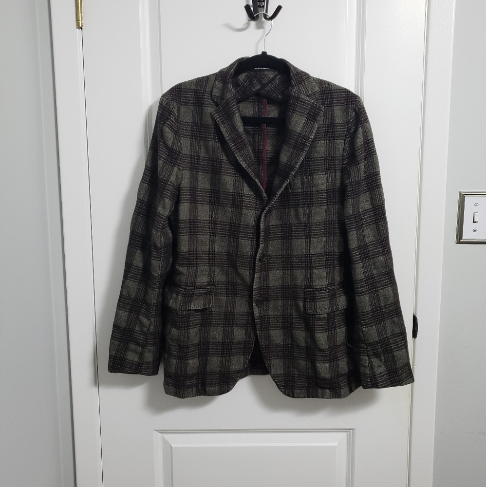 TAGLIATORE Plaid Blazer Jacket